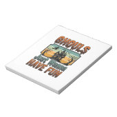 Gillen Willen Gewoon Fun Vintage Halloween Notitieblok (Linkerzijde)