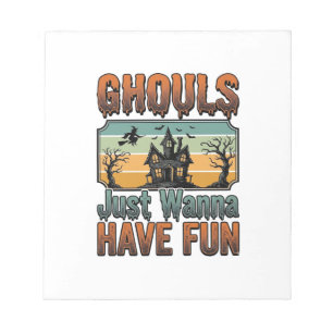 Gillen Willen Gewoon Fun Vintage Halloween Notitieblok