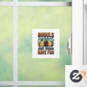 Gillen Willen Gewoon Fun Vintage Halloween Raamsticker (Huis)