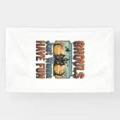 Gillen Willen Gewoon Fun Vintage Halloween Spandoek (Horizontaal)
