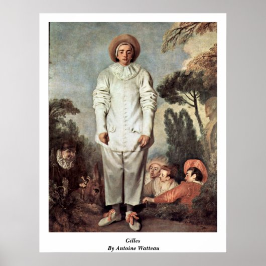 Gilles by Antoine Watteau Poster (Voorkant)