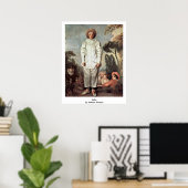 Gilles by Antoine Watteau Poster (Thuiskantoor)
