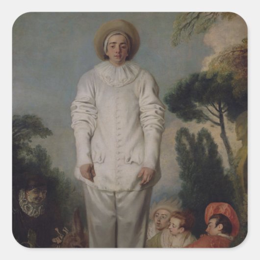 Gilles, c.1718-19 vierkante sticker (Voorkant)