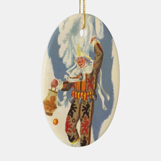 Gilles de Binche Keramisch Ornament (Rechts)