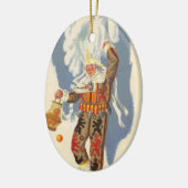 Gilles de Binche Keramisch Ornament (Links)