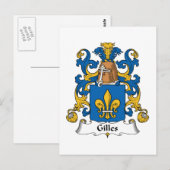 Gilles Family Crest Briefkaart (Voorkant / Achterkant)