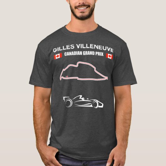 Gilles Villeneuve Circuit Racing Car Canadian T-shirt (Voorkant)