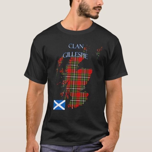 Gillespie Scottish Clan Tartan Schotland T-shirt (Voorkant)