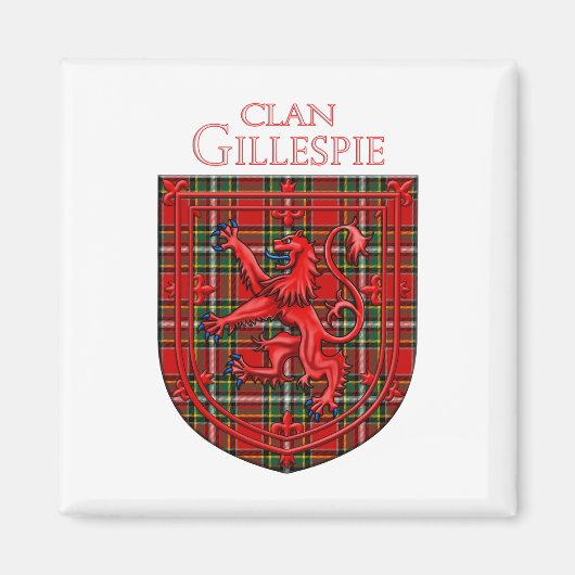 Gillespie Tartan Schotse speldenaar Magneet (Voorkant)