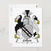 Gillett Family Crest Briefkaart (Voorkant / Achterkant)