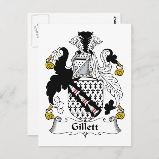 Gillett Family Crest Briefkaart (Voorkant / Achterkant)