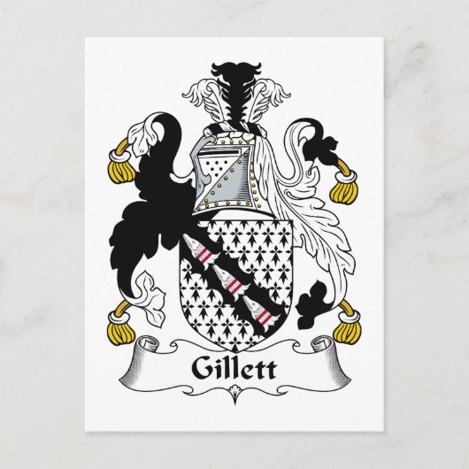 Gillett Family Crest Briefkaart (Voorkant)