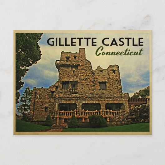 Gillette Castle Connecticut Briefkaart (Voorkant)