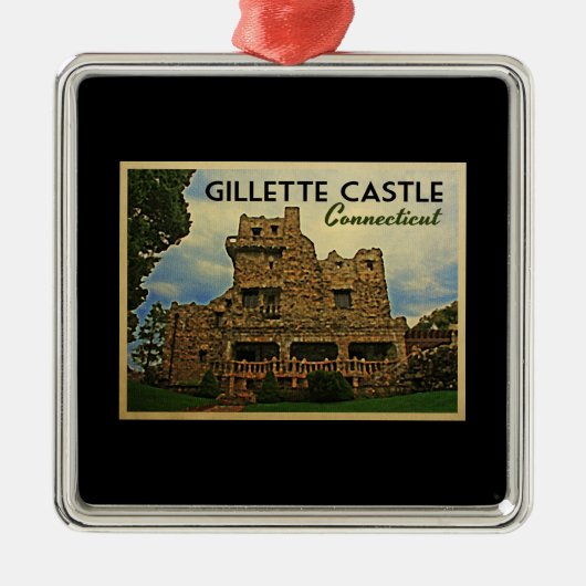 Gillette Castle Connecticut Metalen Ornament (Voorkant)
