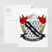Gillette Family Crest Briefkaart (Voorkant / Achterkant)