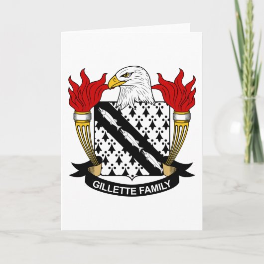 Gillette Family Crest Kaart (Voorkant)