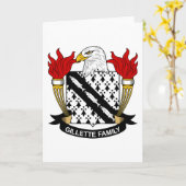 Gillette Family Crest Kaart (Gele Bloem)