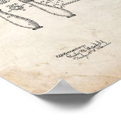 Gillette Razor Patent - Oude look Poster (Hoek)