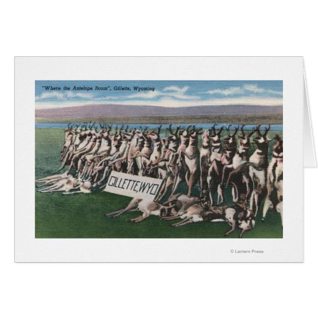 Gillette, WY - Waar de Antelope Roam (Voorkant Horizontaal)