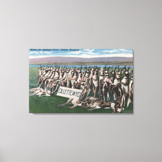 Gillette, WY - Waar de Antelope Roam Canvas Afdruk (Voorkant)