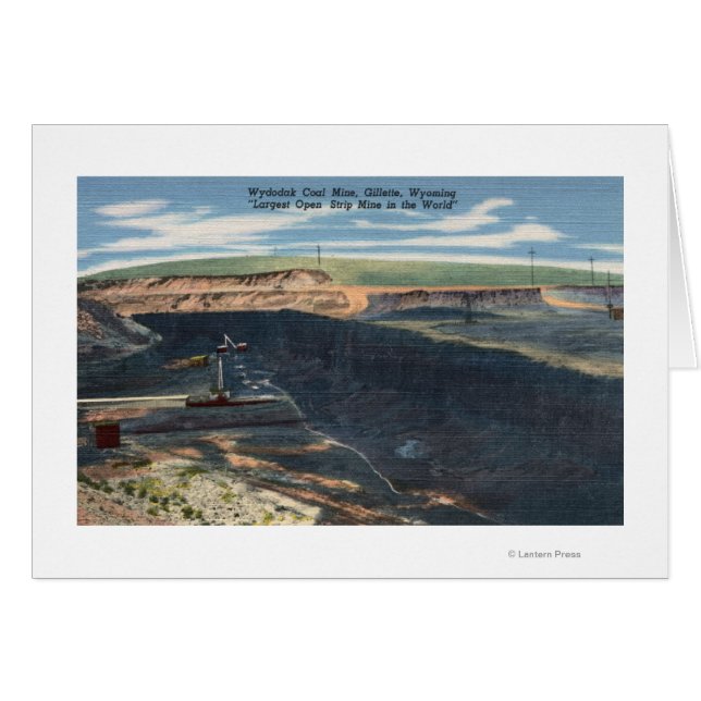 Gillette, WY - Wydodak Coal Mine Uitzicht (Voorkant Horizontaal)