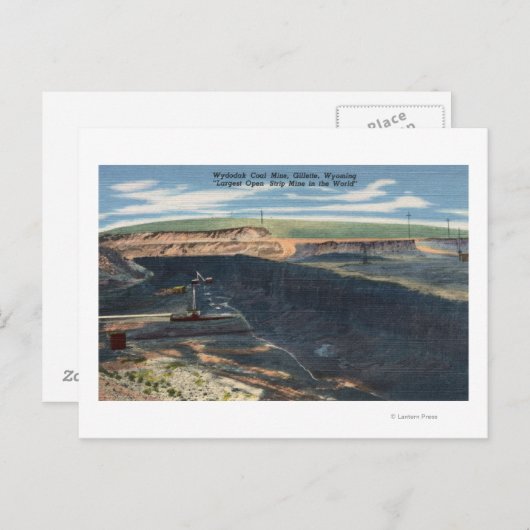 Gillette, WY - Wydodak Coal Mine Uitzicht Briefkaart (Voorkant / Achterkant)