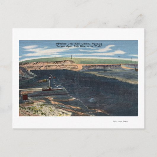 Gillette, WY - Wydodak Coal Mine Uitzicht Briefkaart (Voorkant)