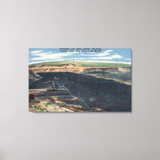 Gillette, WY - Wydodak Coal Mine Uitzicht Canvas Afdruk (Voorkant)