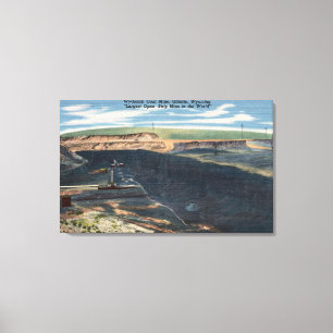 Gillette, WY - Wydodak Coal Mine Uitzicht Canvas Afdruk