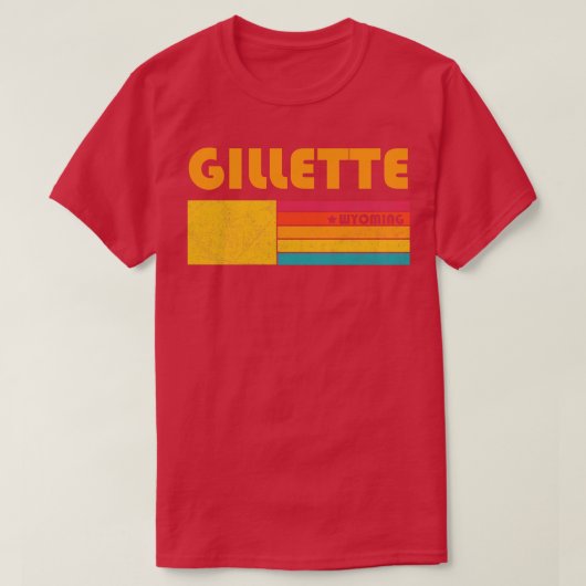 Gillette Wyoming  Verdrietig Souvenir T-shirt (Design voorkant)
