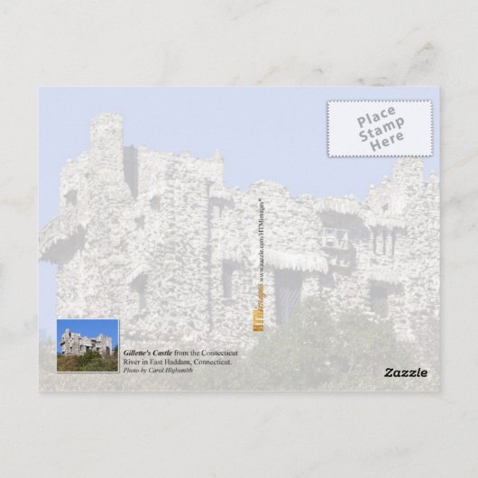 Gillette's Castle, Connecticut Briefkaart (Achterkant)