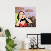 Gillian Anderson Poster (Thuiskantoor)