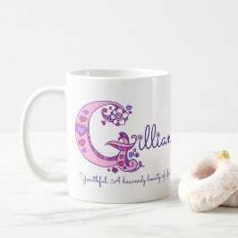 Gillian betekenend decoratieve G monogram mok