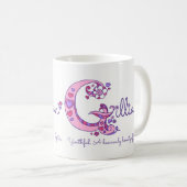 Gillian betekenend decoratieve G monogram mok (Voorkant rechts)