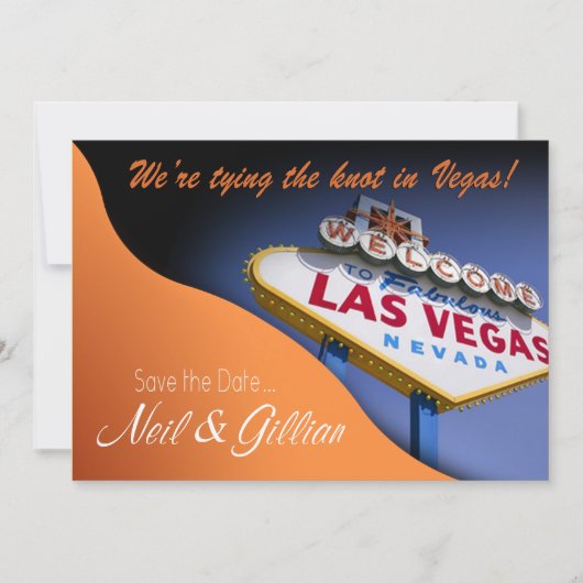 Gillian's Custom Las Vegas Save the Date (Voorkant)