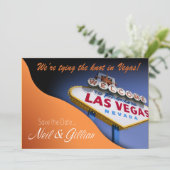 Gillian's Custom Las Vegas Save the Date (Staand voorkant)