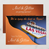 Gillian's Custom Las Vegas Save the Date (Voorkant / Achterkant)