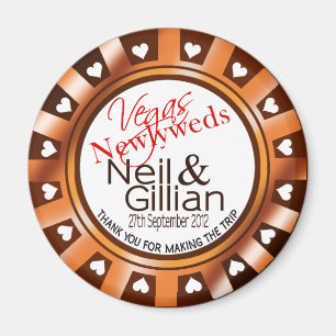 Gillian's Vegas Passen getrouwd Casino Chip Magnet