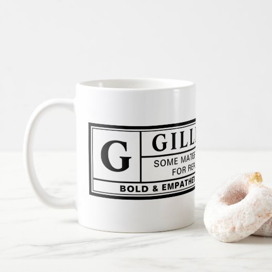 Gillibrand-waarschuwingslabel Koffiemok (Met donut)