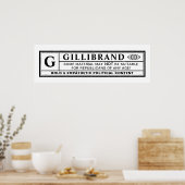 Gillibrand-waarschuwingslabel Poster (Keuken)