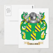 Gillies wapenschild (familiewapen) briefkaart (Voorkant / Achterkant)