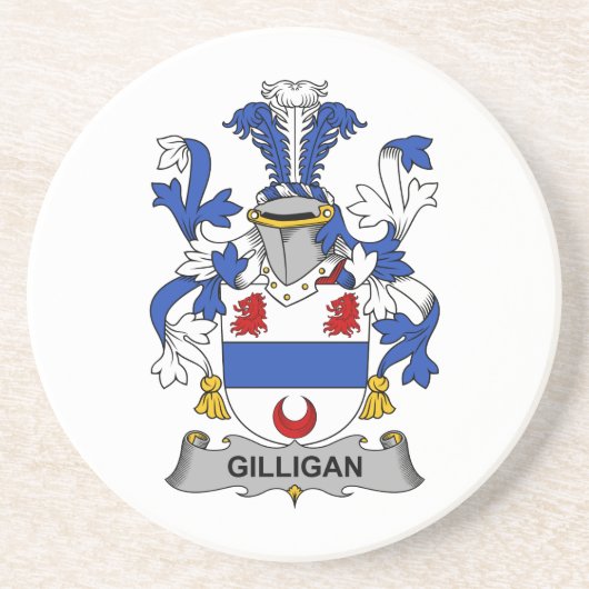 Gilligan Family Crest Zandsteen Onderzetter (Voorkant)