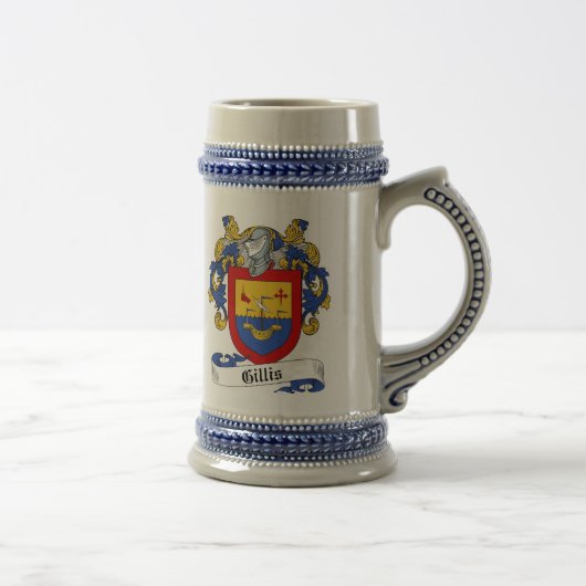 Gillis Coat of Arms Stein - Familiecrest Bierpul (Rechts)