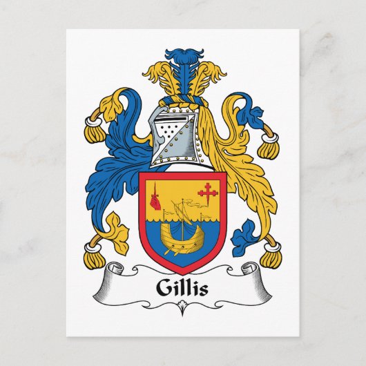 Gillis Family Crest Briefkaart (Voorkant)