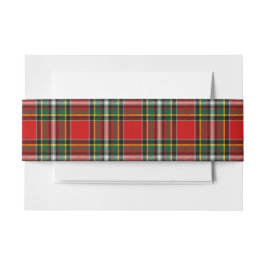 Gillispie Scottish Tartan Belly Band Uitnodigingen Wikkel