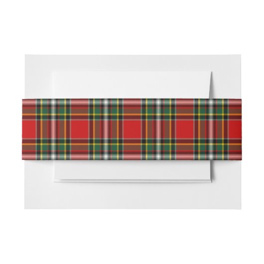 Gillispie Scottish Tartan Belly Band Uitnodigingen Wikkel (Voorkant Voorbeeld)