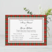 Gillispie Scottish Wedding Invitation Kaart (Staand voorkant)