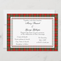 Gillispie Scottish Wedding Invitation