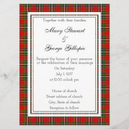 Gillispie Scottish Wedding Invitation Kaart