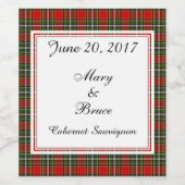 Gillispie Scottish Wedding Wine Label Wijn Etiket (Enkel label)